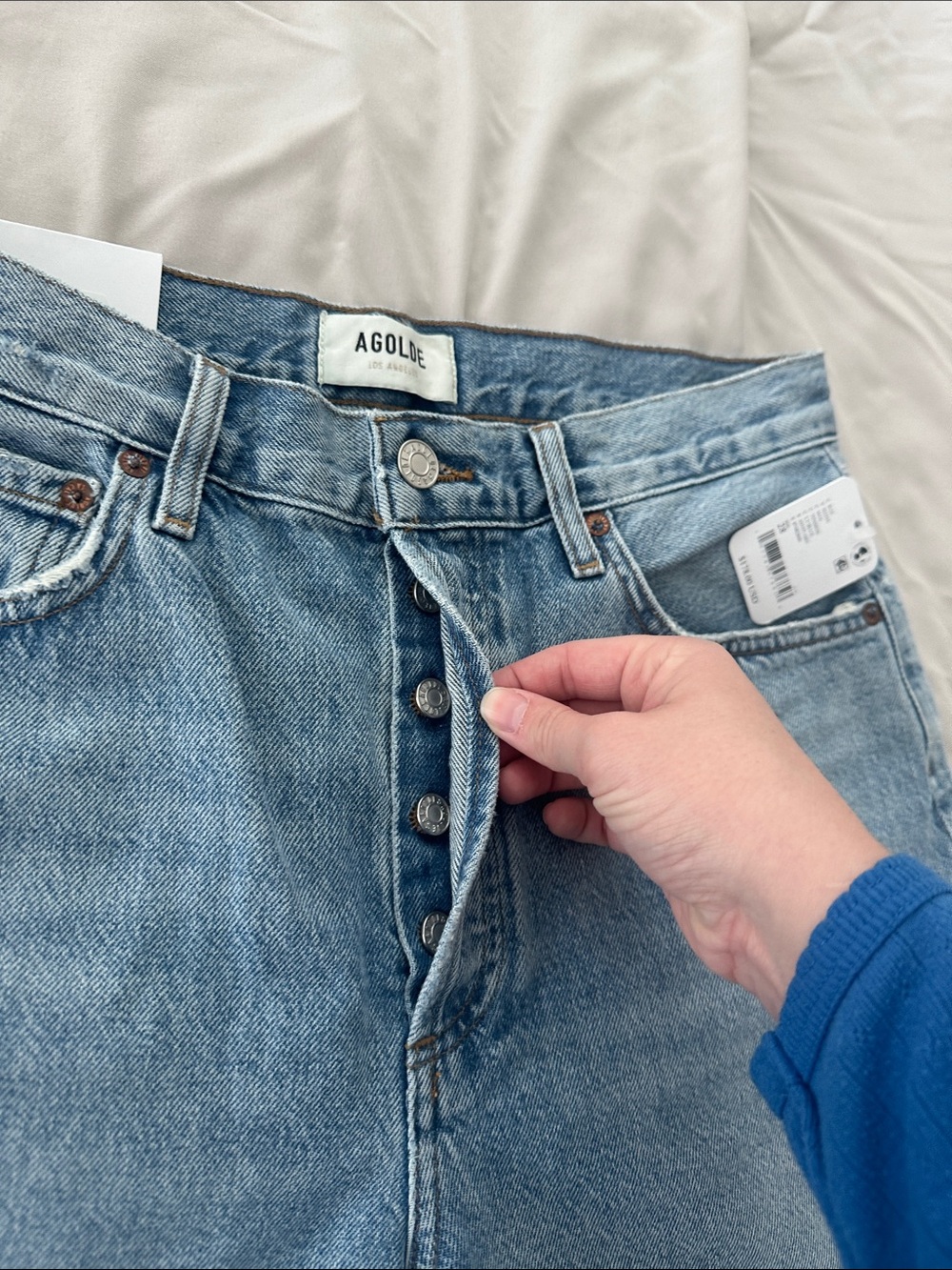 AGOLDE DAME HIGH RISE BAGGY CUFF SHORT - Picture 2 of 5